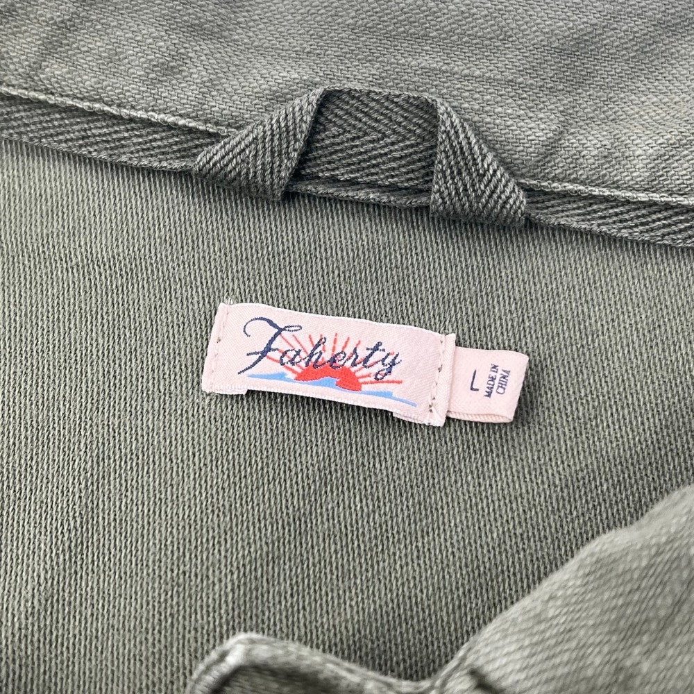 Faherty Savannah Green Utility Jacket, large - Picture 5 of 8